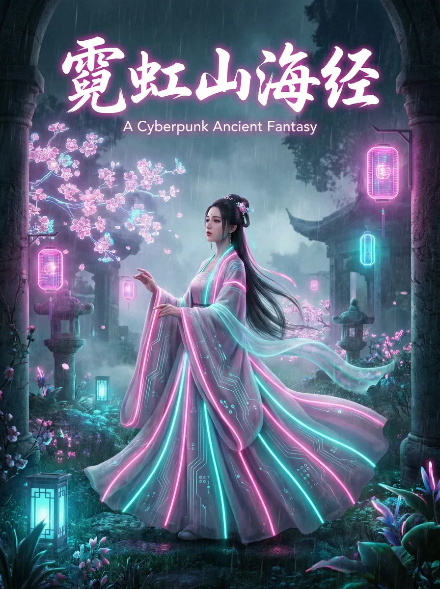 动漫岛 古风奇缘短剧 - 霓虹山海经海报